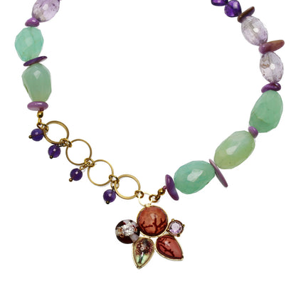 アシンメトリーチョーカー 紫 アメジスト TAMARUSAN