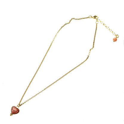 ネックレス ハート ピンク 24金 TAMARUSAN