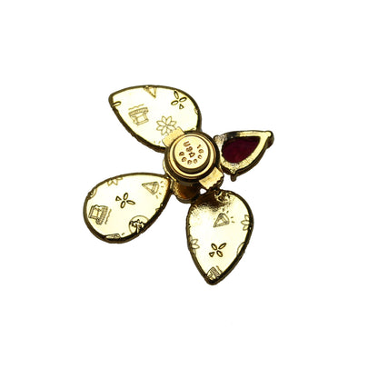 ピンブローチ ルビー 鳥 ピンク 金 TAMARUSAN