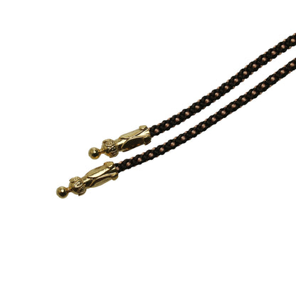 組紐ループタイ 花 血赤珊瑚 正絹 ピンク 男女兼用 ループタイ