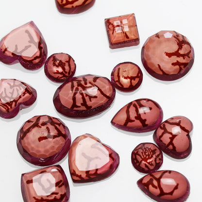 ピンク おしゃれ イヤリング 血赤珊瑚 四角 クリップイヤリング