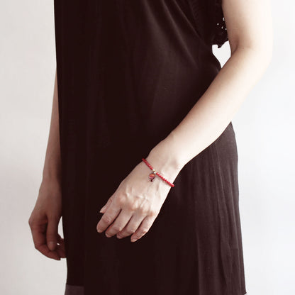 ブレスレット 赤 珊瑚 オレンジ TAMARUSAN