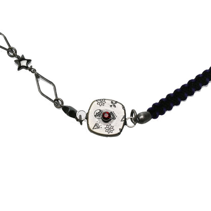 眼鏡チェーン ピンク 星 リボン ヘマタイト TAMARUSAN