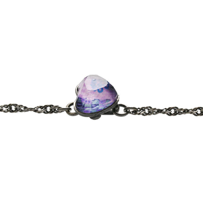 眼鏡チェーン ハート 古希 紫 アンティーク調 TAMARUSAN