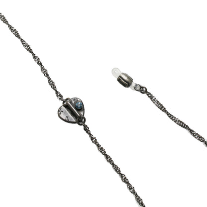 眼鏡チェーン ハート 古希 紫 アンティーク調 TAMARUSAN