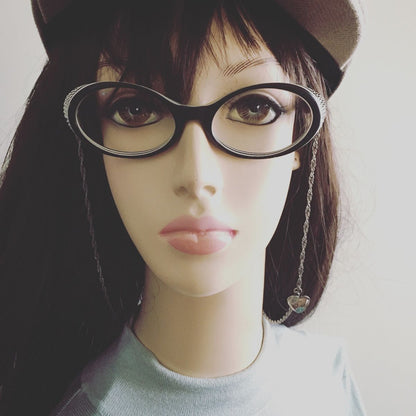 眼鏡チェーン ハート 古希 紫 アンティーク調 TAMARUSAN