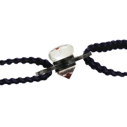 ネックレスにもなる眼鏡チェーン リボン 紺 ピンク TAMARUSAN