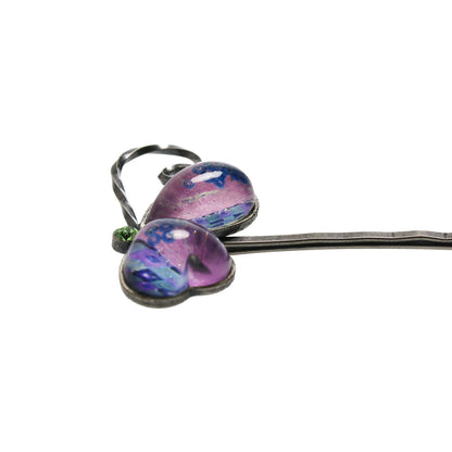 ヘアピン 蝶 紫 和装 贈り物 大人向け TAMARUSAN