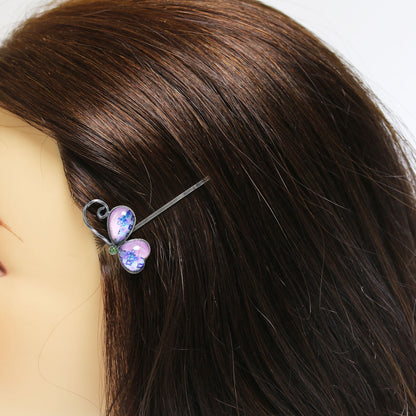 ヘアピン 蝶 紫 和装 贈り物 大人向け TAMARUSAN