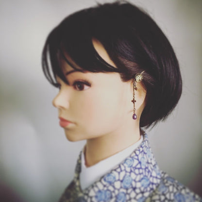 ヘアピン ハート 緑 アメジスト かんざし TAMARUSAN