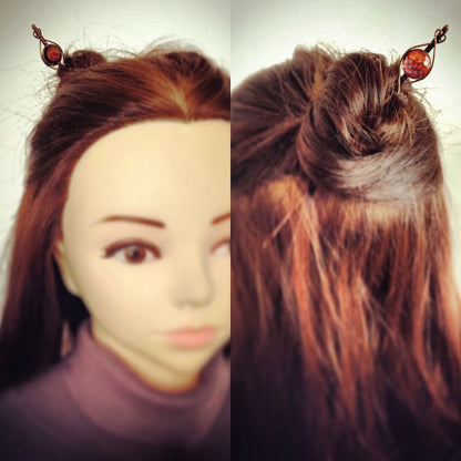 かんざし オレンジ アンティーク風 TAMARUSAN