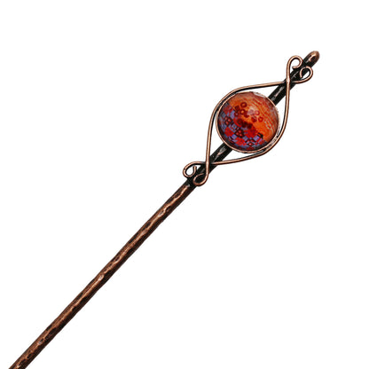 かんざし オレンジ アンティーク風 TAMARUSAN