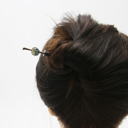 着せ替えかんざし 水色 和風 木製 TAMARUSAN