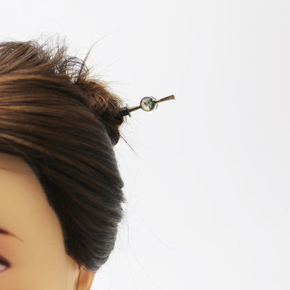 着せ替えかんざし 水色 和風 木製 TAMARUSAN