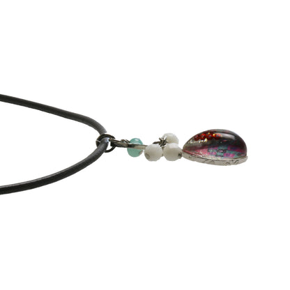 革紐チョーカー ピンク ブルー おしゃれ チョーカー