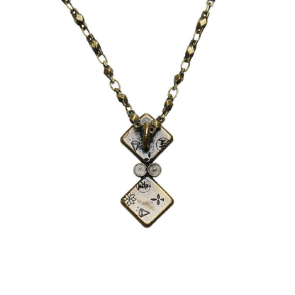 ネックレス グリーン アンティーク風 ネックレス