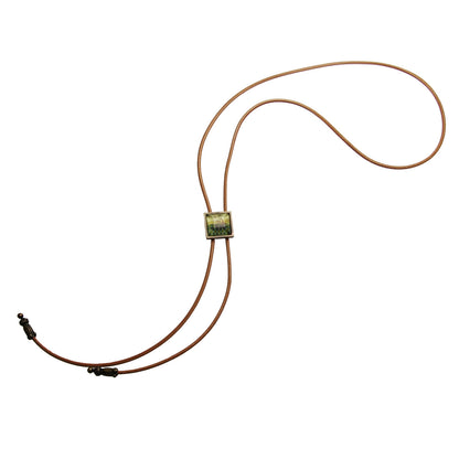 革紐ループタイ グリーン カジュアル 男女兼用 TAMARUSAN