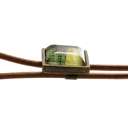 革紐ループタイ グリーン カジュアル 男女兼用 TAMARUSAN