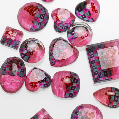 組紐ループタイ 花 正絹 アンティーク風 TAMARUSAN