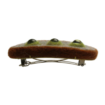 バレッタ グレー フェルト 着物 TAMARUSAN