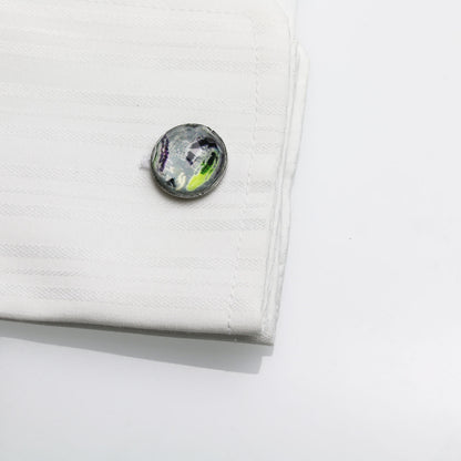 カフスボタン グレー 模様 男女兼用 TAMARUSAN