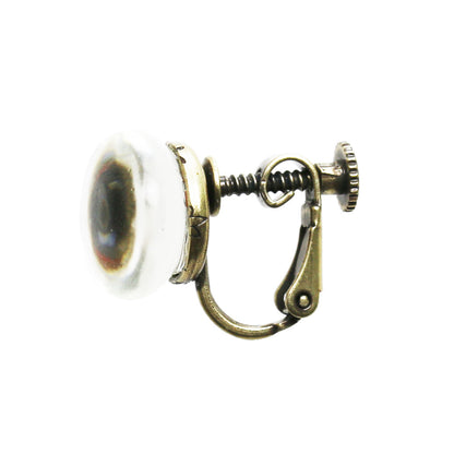 イヤリング 黒 模様 軽量 和装 クリップイヤリング