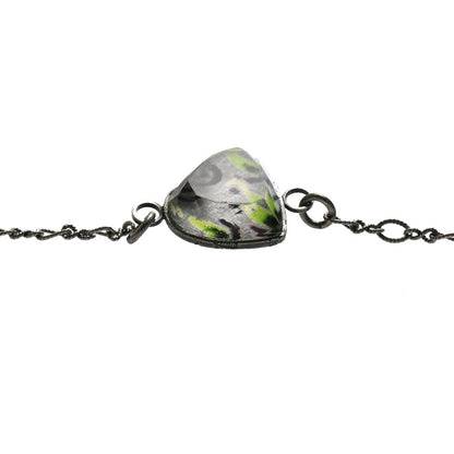 眼鏡チェーン ハート グレー シェル アメジスト TAMARUSAN