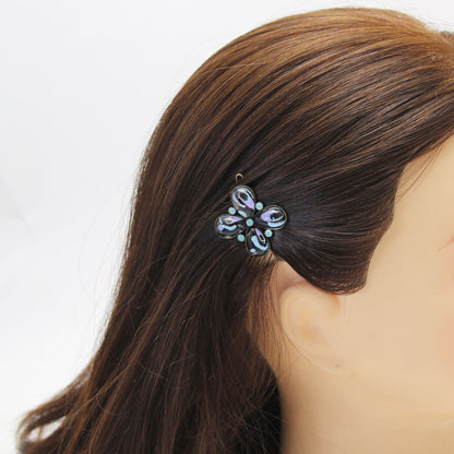 花 パッチン留め 黒 和装 贈り物 TAMARUSAN