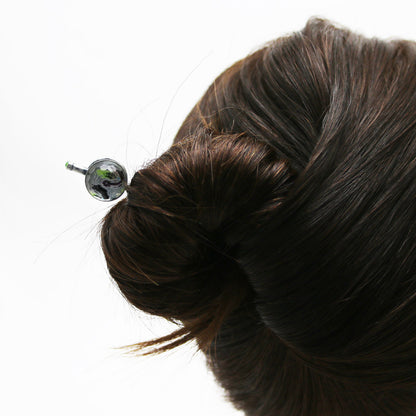 玉かんざし グレー アンティーク風 TAMARUSAN