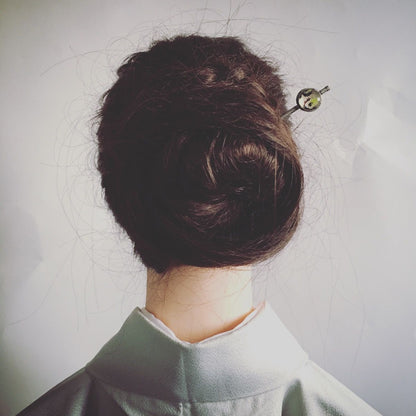 玉かんざし グレー アンティーク風 TAMARUSAN