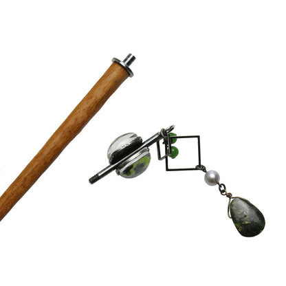 着せ替えかんざし 木製 グレー TAMARUSAN