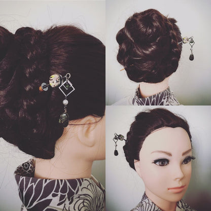 着せ替えかんざし 木製 グレー TAMARUSAN