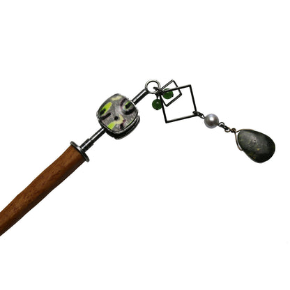 着せ替えかんざし 木製 グレー TAMARUSAN