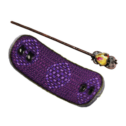 かんざしバレッタ マジェステ ピンク シルク TAMARUSAN