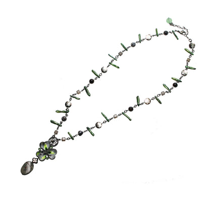 ネックレス グレー スミレ アベンチュリン TAMARUSAN