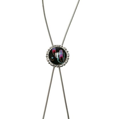 ネックレス 黒 ループタイ式 アゲート TAMARUSAN