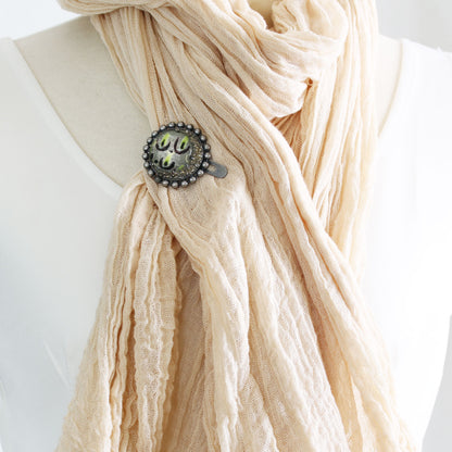 ストールクリップ グレー アンティーク調 和装 TAMARUSAN