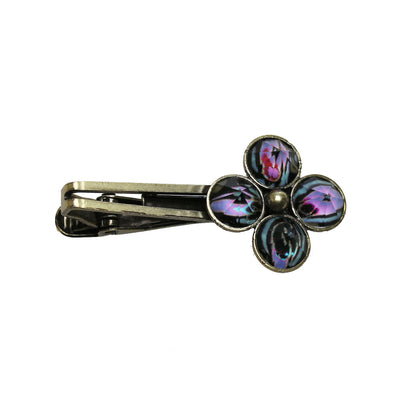 ネクタイピン 花 黒 ショール留め TAMARUSAN