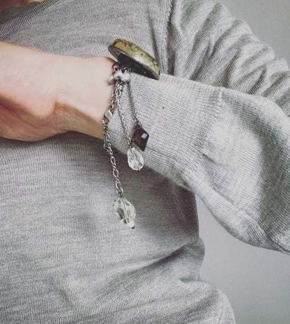 ブレスレット 茶色 アメジスト 水晶 TAMARUSAN