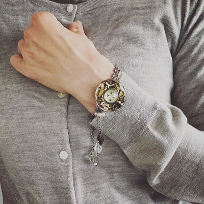 ブレスレット 茶色 アメジスト 水晶 TAMARUSAN