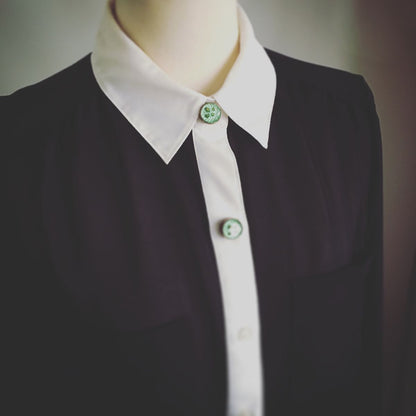 ボタンカバー カフスボタン ミントグリーン TAMARUSAN