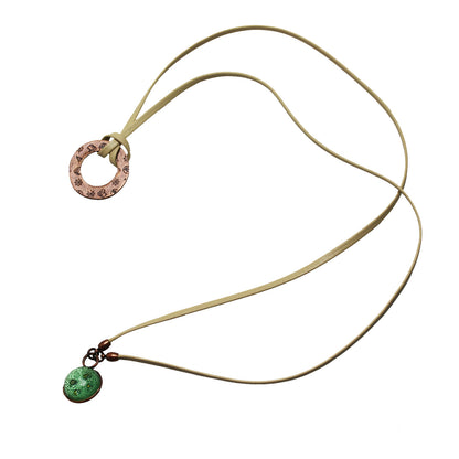 眼鏡ホルダー 革ひも ミントブルー 男女兼用 TAMARUSAN