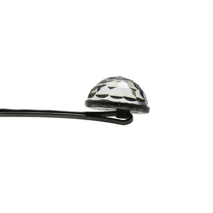 ヘアピン 青 丸 ボタン メンズ 高級ヘアピン