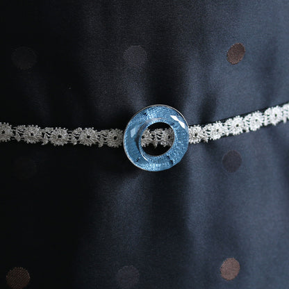 帯留め 水色 ドーナツ型 TAMARUSAN