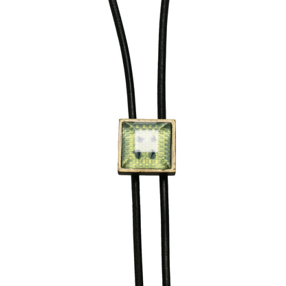 本革ループタイ 紳士用 四角 ゴールドブルー グレー TAMARUSAN