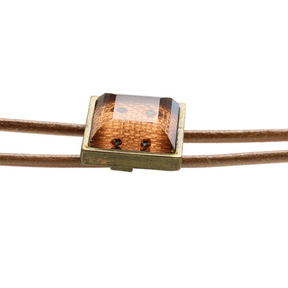 革紐ループタイ オレンジ カジュアル ネクタイ代わり TAMARUSAN