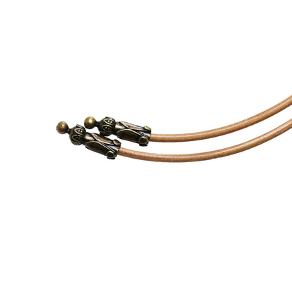 革紐ループタイ オレンジ カジュアル ネクタイ代わり TAMARUSAN