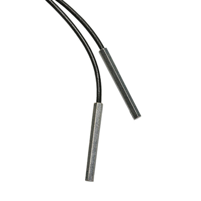 革紐ループタイ 赤 スクエア カジュアル ボタン TAMARUSAN