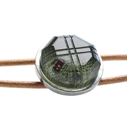 革紐ループタイ 黒 丸 カジュアル TAMARUSAN