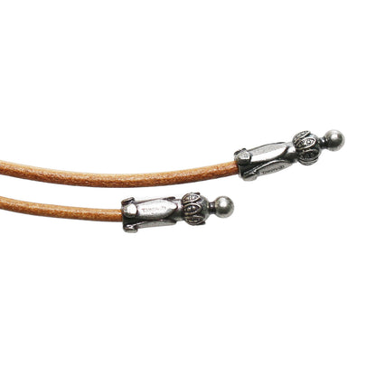 革紐ループタイ 黒 丸 カジュアル TAMARUSAN